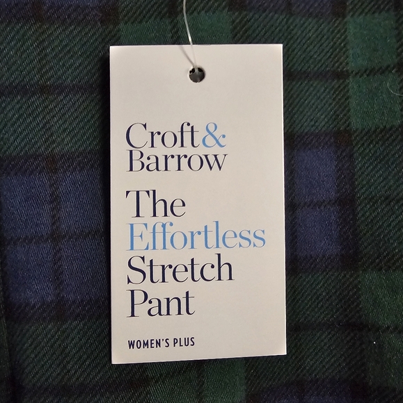 Plus size women's plaid stretch pants - Picture 5 of 9